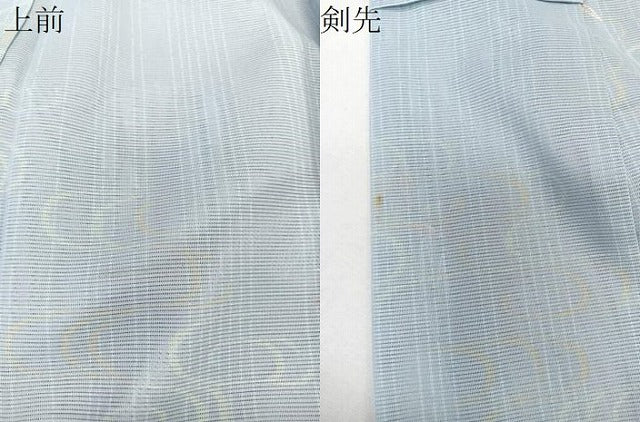 平和屋着物＊夏物　小紋　絽　流水枝葉文　洗える着物　CABK8871xi