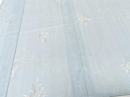 平和屋着物＊夏物　小紋　絽　流水枝葉文　洗える着物　CABK8871xi