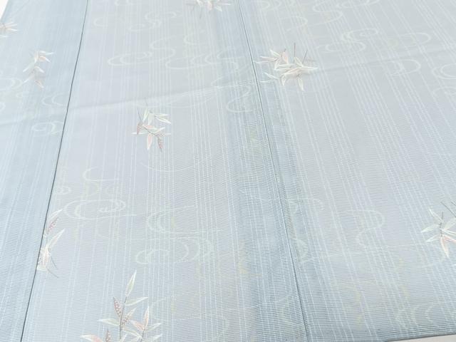 平和屋着物＊夏物　小紋　絽　流水枝葉文　洗える着物　CABK8871xi