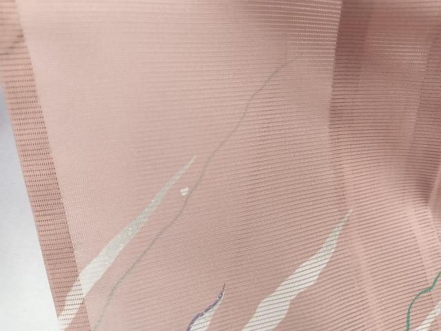 平和屋着物＊夏物　小紋　絽　抽象文様　洗える着物　CABK8875xi