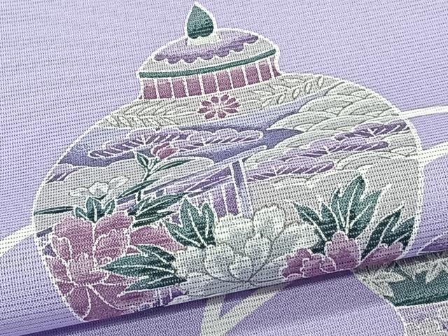 平和屋着物＊夏物　訪問着　絽　陶器花文　金彩　洗える着物　未使用　CABK8879xi