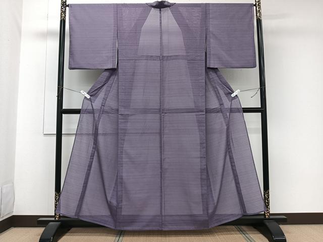 平和屋着物＊夏物　小紋　変わり絽　流水文　洗える着物　CABK8893xi