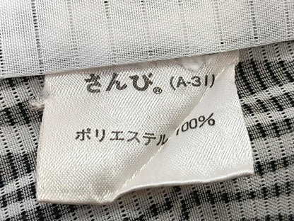 平和屋着物＊夏物　小紋　絽　抽象文様　黒地　さんび謹製　洗える着物　CABK8895xi