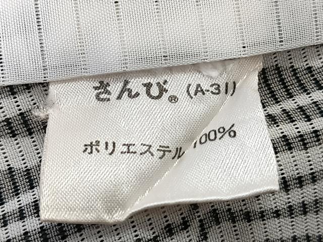 平和屋着物＊夏物　小紋　絽　抽象文様　黒地　さんび謹製　洗える着物　CABK8895xi