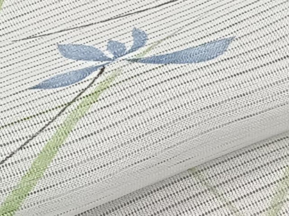 平和屋着物＊夏物　小紋　絽　草花文　洗える着物　CABK8904xi