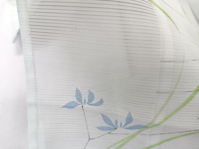 平和屋着物＊夏物　小紋　絽　草花文　洗える着物　CABK8904xi