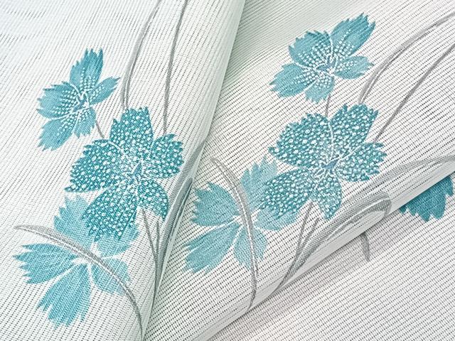 平和屋着物＊夏物　小紋　絽　草花文　洗える着物　CABK8912xi