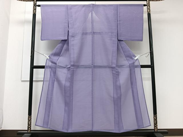 平和屋着物＊夏物　小紋　紗　流水枝葉文　洗える着物　CABK8913xi