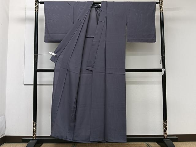 平和屋着物＊夏物　色無地　絽　青褐色　正絹　逸品　CABK8918xi