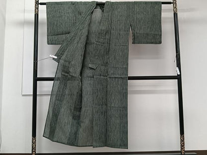 平和屋着物＊夏物　小紋　紗　霞文　正絹　逸品　CABK8919xi
