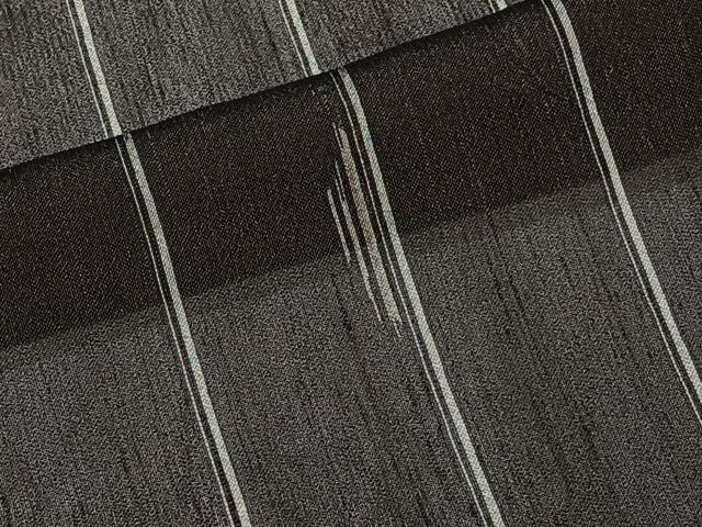平和屋着物＊夏物　紗紬　縞　正絹　逸品　CABK8922xi