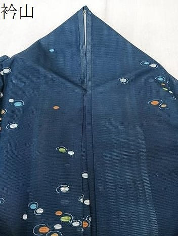 平和屋着物＊夏物　小紋　絽　水玉文　洗える着物　CABK8924xi