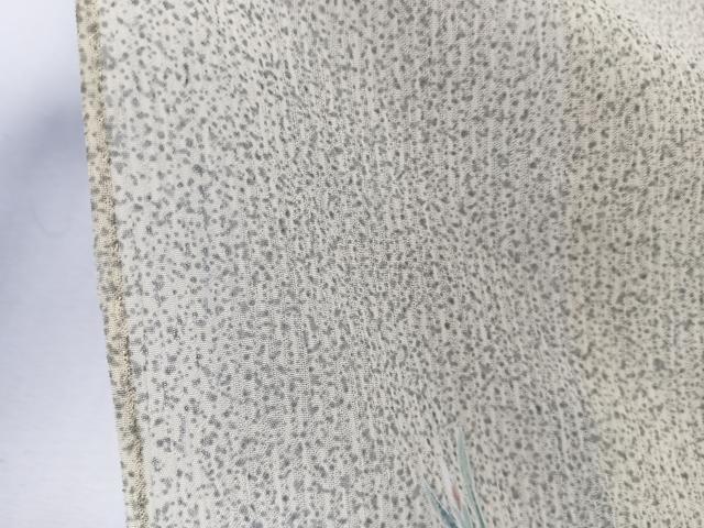 平和屋着物＊夏物　小紋　縞紋紗　草花文　洗える着物　CABK8925xi