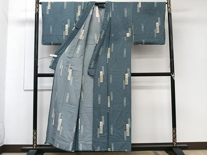 平和屋着物＊夏物　小紋　絽　短冊花文　正絹　逸品　CABK8926xi