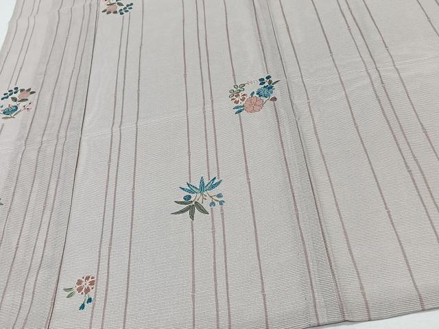 平和屋着物＊夏物　小紋　絽　橘花文　洗える着物　CABK8929xi