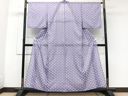 平和屋着物＊夏物　小紋　絽　花尽し　洗える着物　CABK8932xi