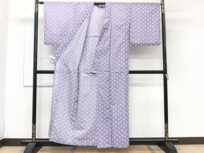 平和屋着物＊夏物　小紋　絽　花尽し　洗える着物　CABK8932xi