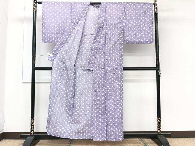 平和屋着物＊夏物　小紋　絽　花尽し　洗える着物　CABK8932xi