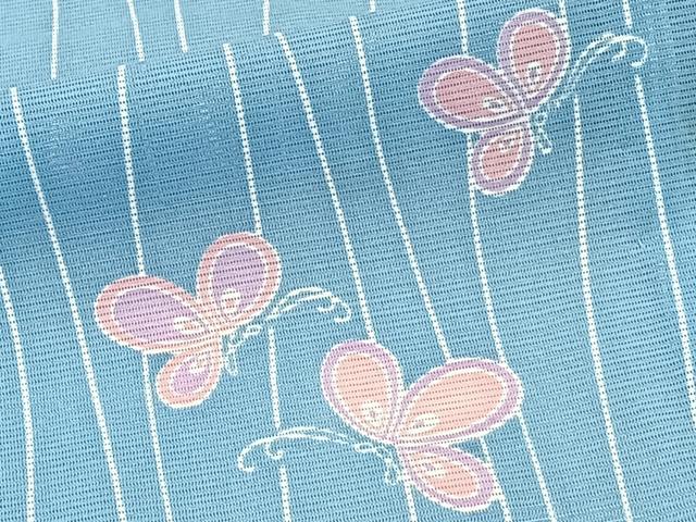 平和屋着物＊夏物　小紋　絽　舞蝶文　洗える着物　CABK8933xi