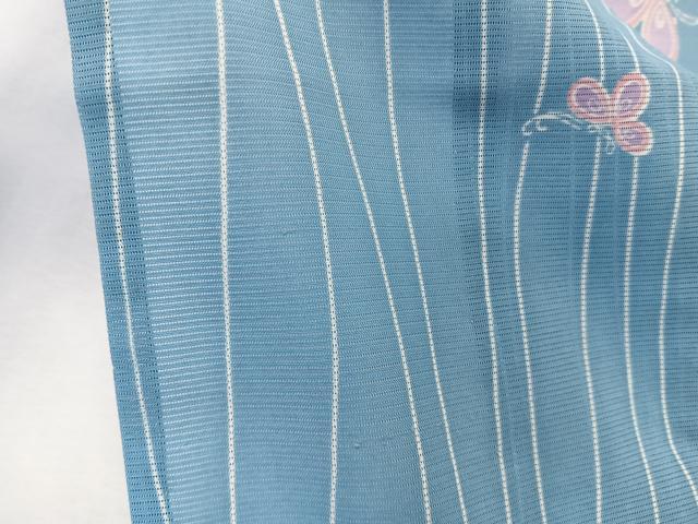 平和屋着物＊夏物　小紋　絽　舞蝶文　洗える着物　CABK8933xi