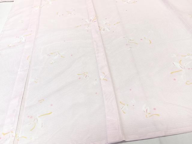 平和屋着物＊夏物　小紋　絽　草花文　洗える着物　未使用　CABK8934xi