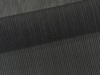 平和屋着物＊夏物　小紋　二重紗　縞　黒地　正絹　逸品　未使用　CABK8937xi