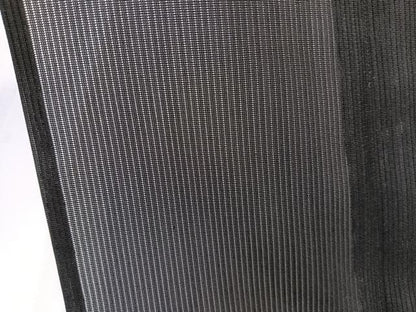平和屋着物＊夏物　小紋　二重紗　縞　黒地　正絹　逸品　未使用　CABK8937xi