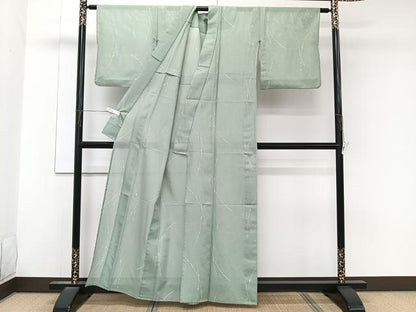 平和屋着物＊夏物　小紋　絽　枝蕾文　洗える着物　CABK8938xi