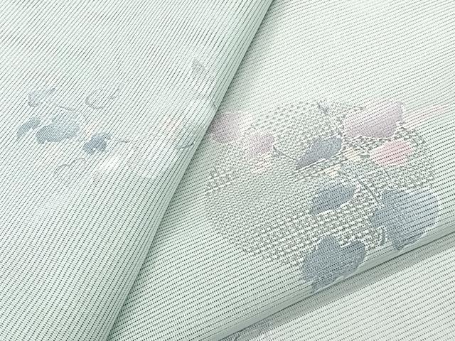 平和屋着物＊夏物　小紋　絽　蔦の葉丸文　洗える着物　CABK8944xi