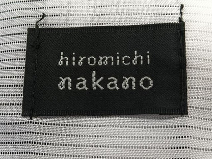平和屋着物＊ファッションブランド　hiromichi nakano　ヒロミチナカノ　夏物　小紋　絽　間道枝草花文　黒地　洗える着物　CABK8945xi