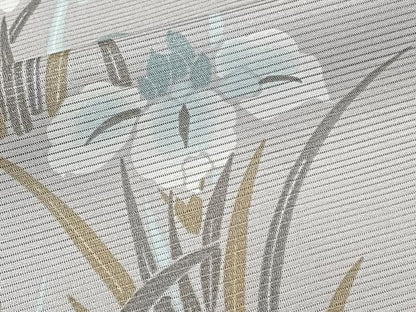 平和屋着物＊夏物　小紋　絽　草花文　洗える着物　CABK8946xi