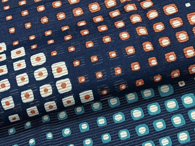平和屋着物＊夏物　訪問着　絽　幾何学文　洗える着物　CABK8948xi