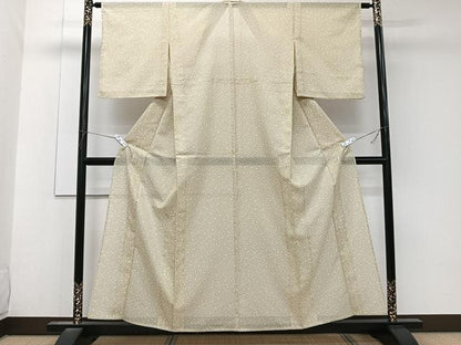 平和屋着物＊夏物　小紋　絽　花唐草文　洗える着物　CABK8951xi
