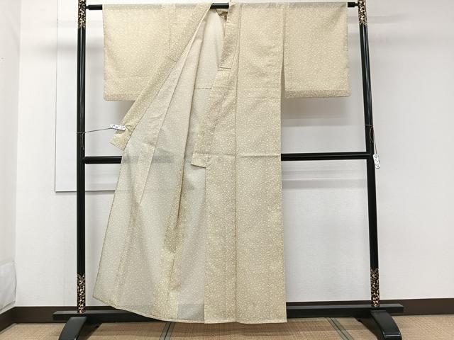平和屋着物＊夏物　小紋　絽　花唐草文　洗える着物　CABK8951xi