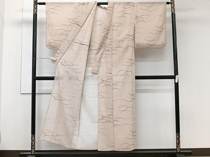 平和屋着物＊夏物　小紋　紗　舞蝶文　洗える着物　CABK8953xi