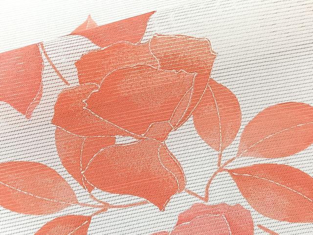 平和屋着物＊夏物　小紋　絽　枝草花文　ロング丈　洗える着物　CABK8955xi