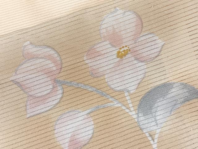 平和屋着物＊夏物　小紋　絽　草花文　さんび謹製　洗える着物　CABK8958xi