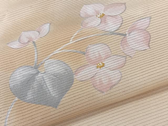 平和屋着物＊夏物　小紋　絽　草花文　さんび謹製　洗える着物　CABK8958xi
