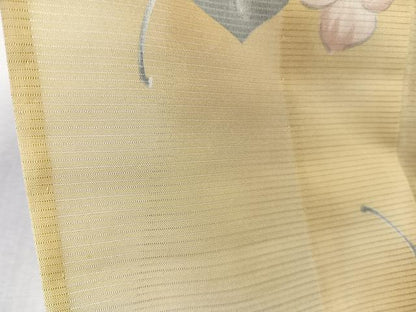 平和屋着物＊夏物　小紋　絽　草花文　さんび謹製　洗える着物　CABK8958xi