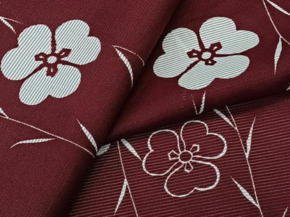 平和屋着物＊夏物　小紋　絽　間道草花文　洗える着物　CABK8965xi