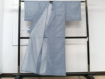 平和屋着物＊夏物　江戸小紋　絽　扇尽くし　洗える着物　CABK8973xi