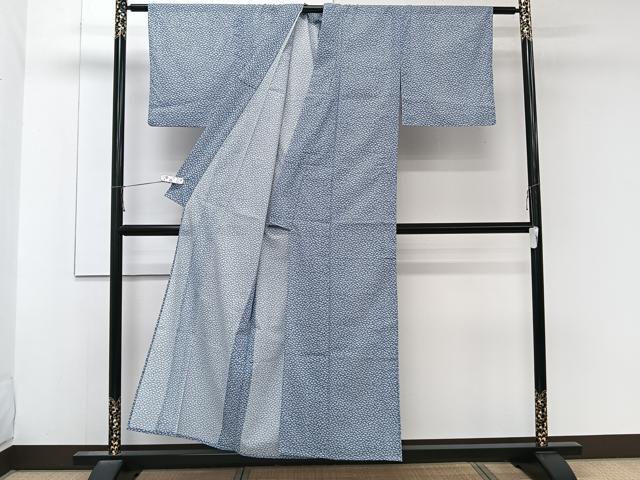 平和屋着物＊夏物　江戸小紋　絽　扇尽くし　洗える着物　CABK8973xi