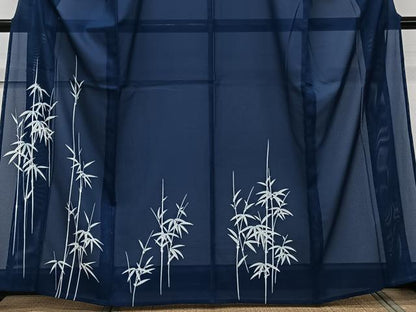 平和屋着物＊夏物　訪問着　絽　笹竹文　洗える着物　CABK8975xi