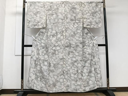 平和屋着物＊夏物　小紋　絽　舞蝶文　正絹　逸品　CABK8979xi