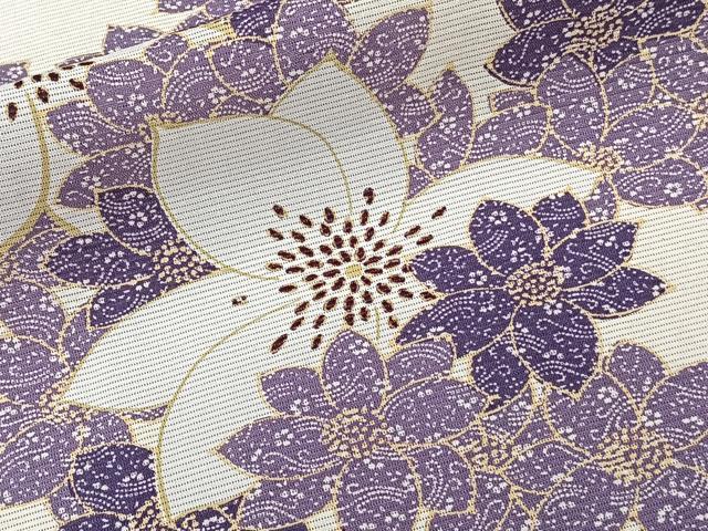 平和屋着物＊夏物　小紋　絽　枝花文　正絹　逸品　CABK8980xi