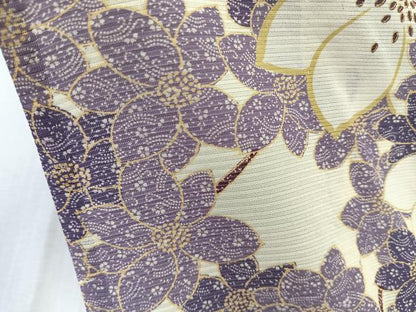 平和屋着物＊夏物　小紋　絽　枝花文　正絹　逸品　CABK8980xi