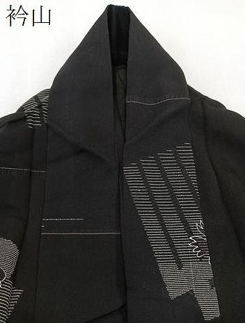 平和屋着物＊夏物　お召　紗　色紙花文　正絹　逸品　CABK8981xi