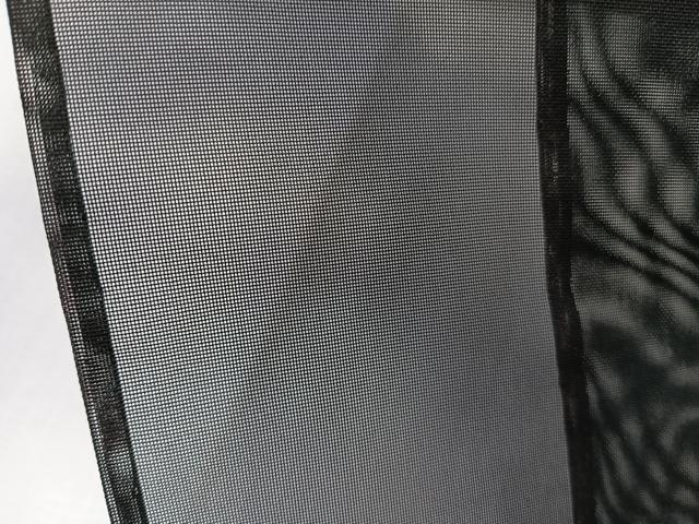 平和屋着物＊夏物　小紋　紗　風景文　黒地　正絹　逸品　未使用　CABK8983xi