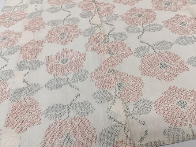 平和屋着物＊夏物　紗紬　草花文　正絹　逸品　CABK8990xi
