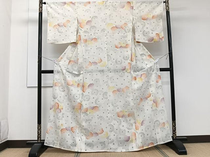 平和屋着物＊夏物　小紋　絽　菊尽くし　正絹　逸品　CABK8997xi